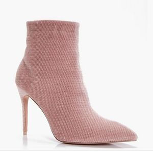 Boohoo pink booties